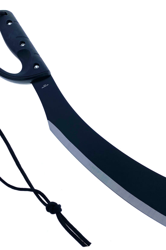 Tactical Master tactical machete with fire starter included black blade and ergonomic handle