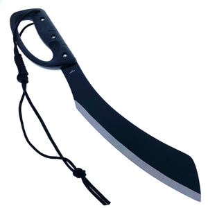 Tactical Master tactical machete with fire starter included black blade and ergonomic handle