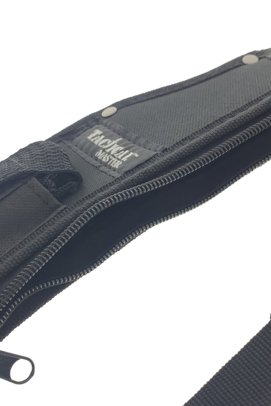 Tactical Master tactical machete with fire starter included in black nylon sheath with zipper pouch