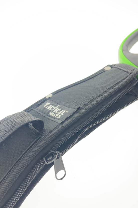 Tactical Master machete in black sheath with green handle, best machete for camping and survival