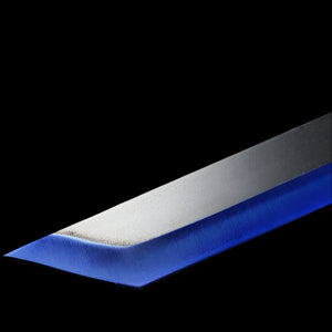 Tactical Master Blue Machete with 2 PCS Throwing Knives featuring a sharp, durable blade and vibrant blue finish