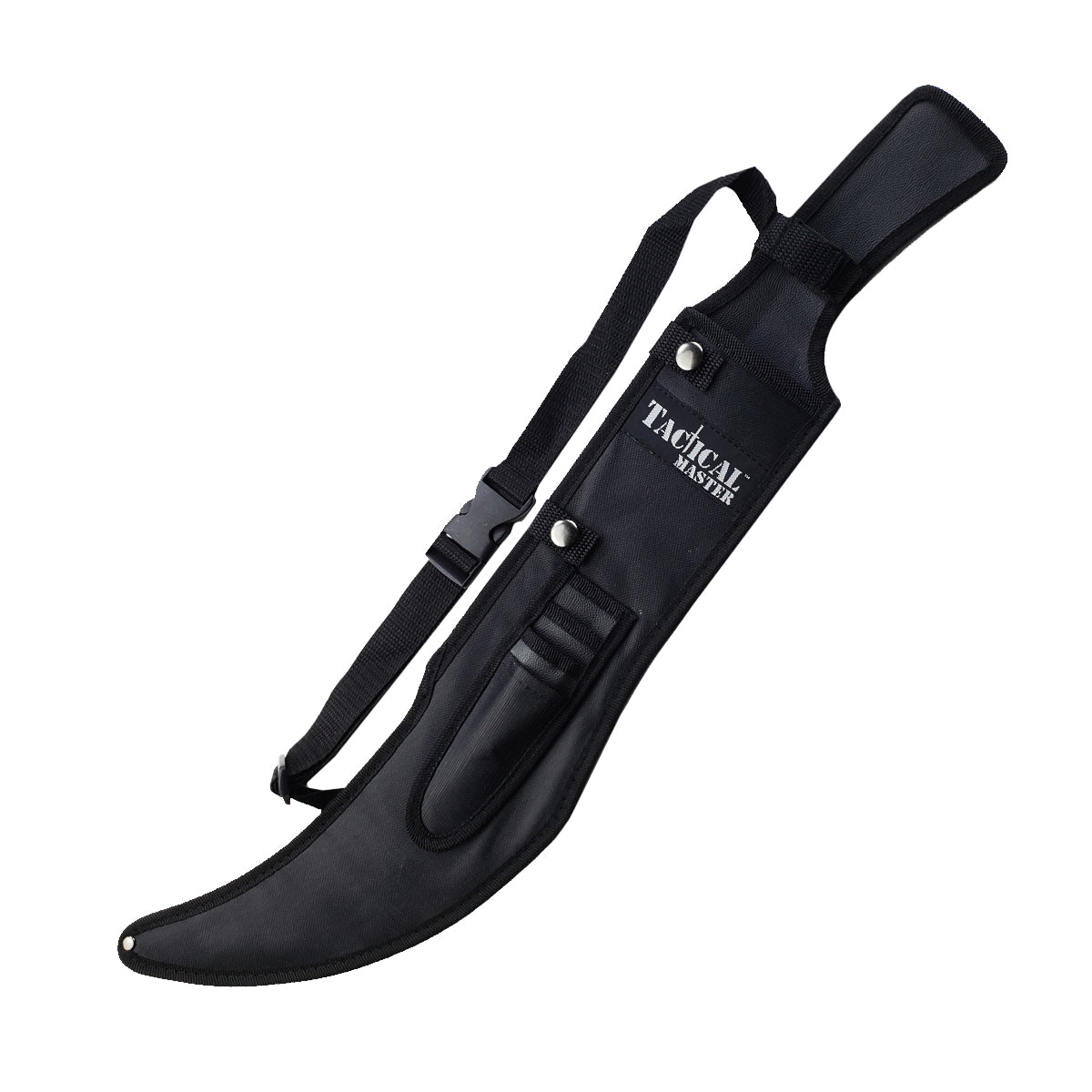 Tactical Master Blue Machete with 3 PCS 6" Throwing Knife in a Black Sheath for Outdoor Use