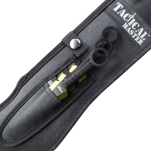 Tactical Master Gold Machete Throwing Knife with a sturdy sheath for safe storage and transport