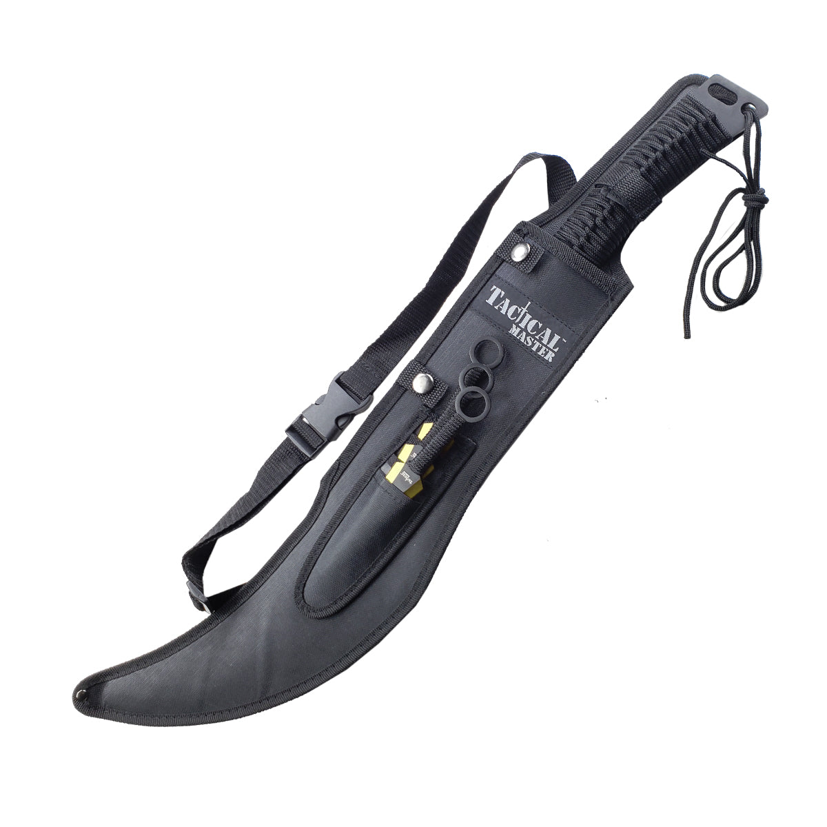 Tactical Master Gold Machete Throwing Knife with Sheath and Adjustable Strap for Outdoor Survival