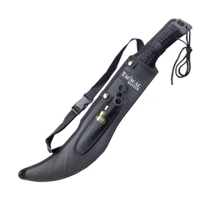 Tactical Master Gold Machete Throwing Knife with Sheath and Adjustable Strap for Outdoor Survival