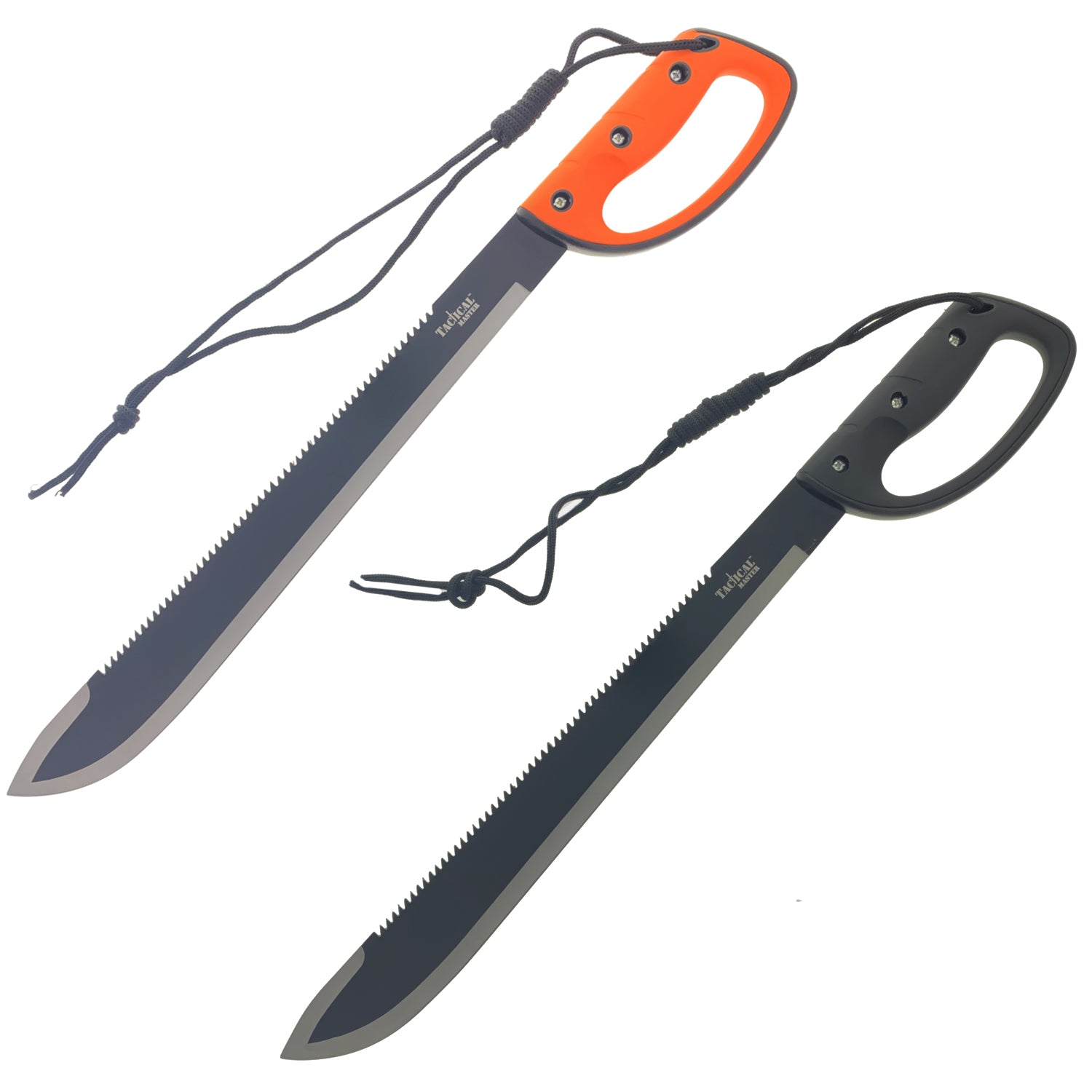 Guild Arms Tactical Master Orange Survival Machete with Firestarter & Sharping Stone for outdoor adventures