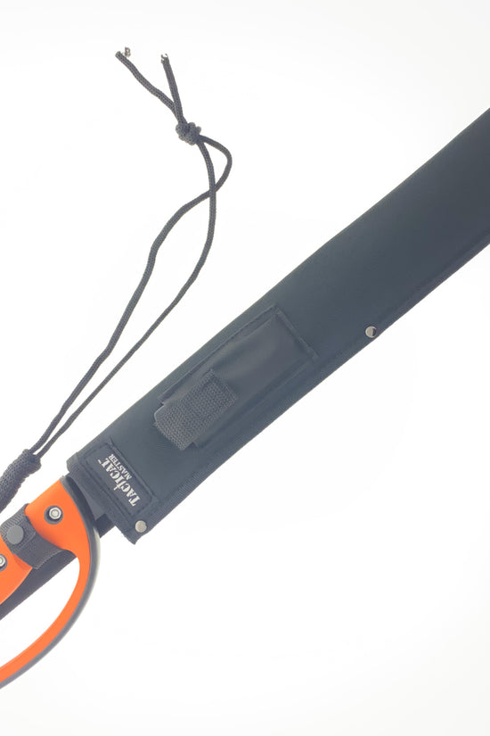 Tactical Master Orange Survival Machete with Firestarter & Sharping Stone for outdoor activities
