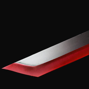 Tactical Master Red Machete With Throwing Knives featuring a sharp blade and striking red finish