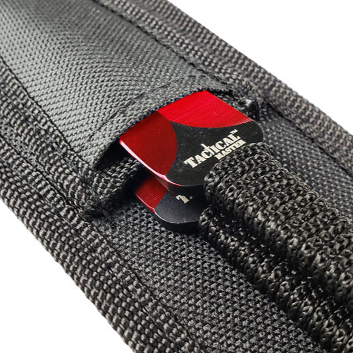 Tactical Master Red Machete With Throwing Knives stored in a black nylon sheath for outdoor use