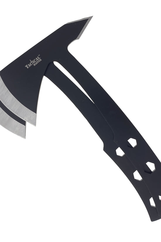 Tactical Master Throwing Axe Set featuring durable dual-blade design and ergonomic handle for precision throwing
