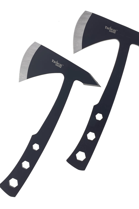 Tactical Master Throwing Axe Set with durable metal blades and ergonomic handles for optimal performance