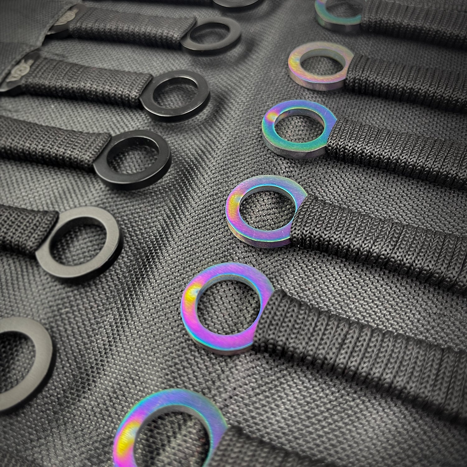 Target Master 12 PCS Rainbow & Black Throwing Knife Set with durable grips and sleek design