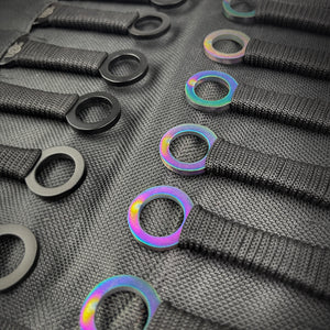 Target Master 12 PCS Rainbow & Black Throwing Knife Set with durable grips and sleek design