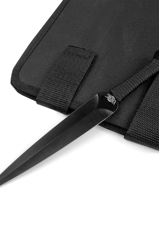Target Master Ninja Throwing Kunai 12 PCS Set with durable black blades and protective sheath