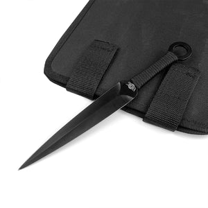 Target Master Ninja Throwing Kunai 12 PCS Set with durable black blades and protective sheath