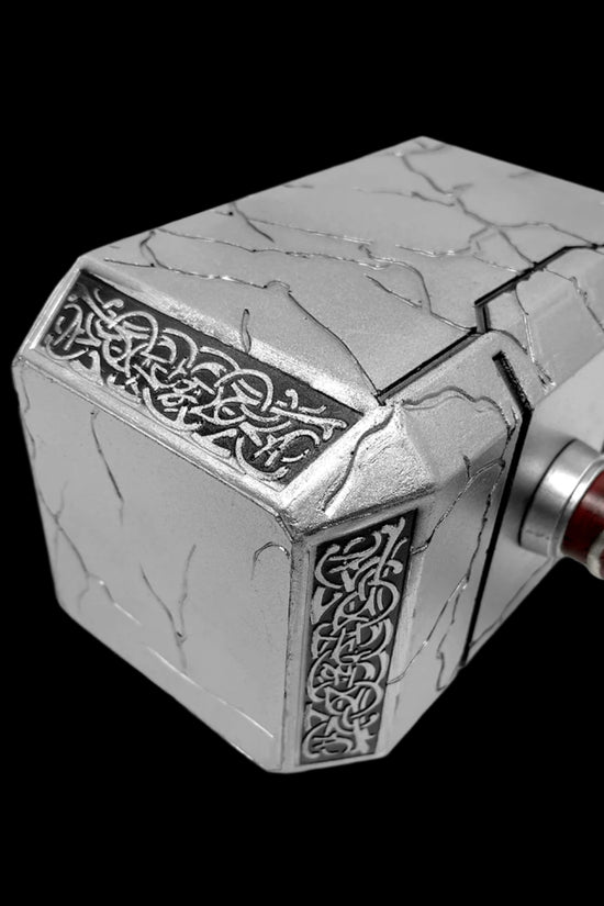 Guild Arms Thunder Foam Hammer Cosplay with metallic finish and intricate design for costume enthusiasts