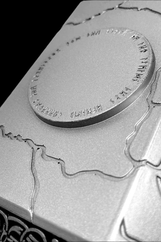 Close-up of the Guild Arms Thunder Foam Hammer Cosplay featuring intricate detailing and a sleek design