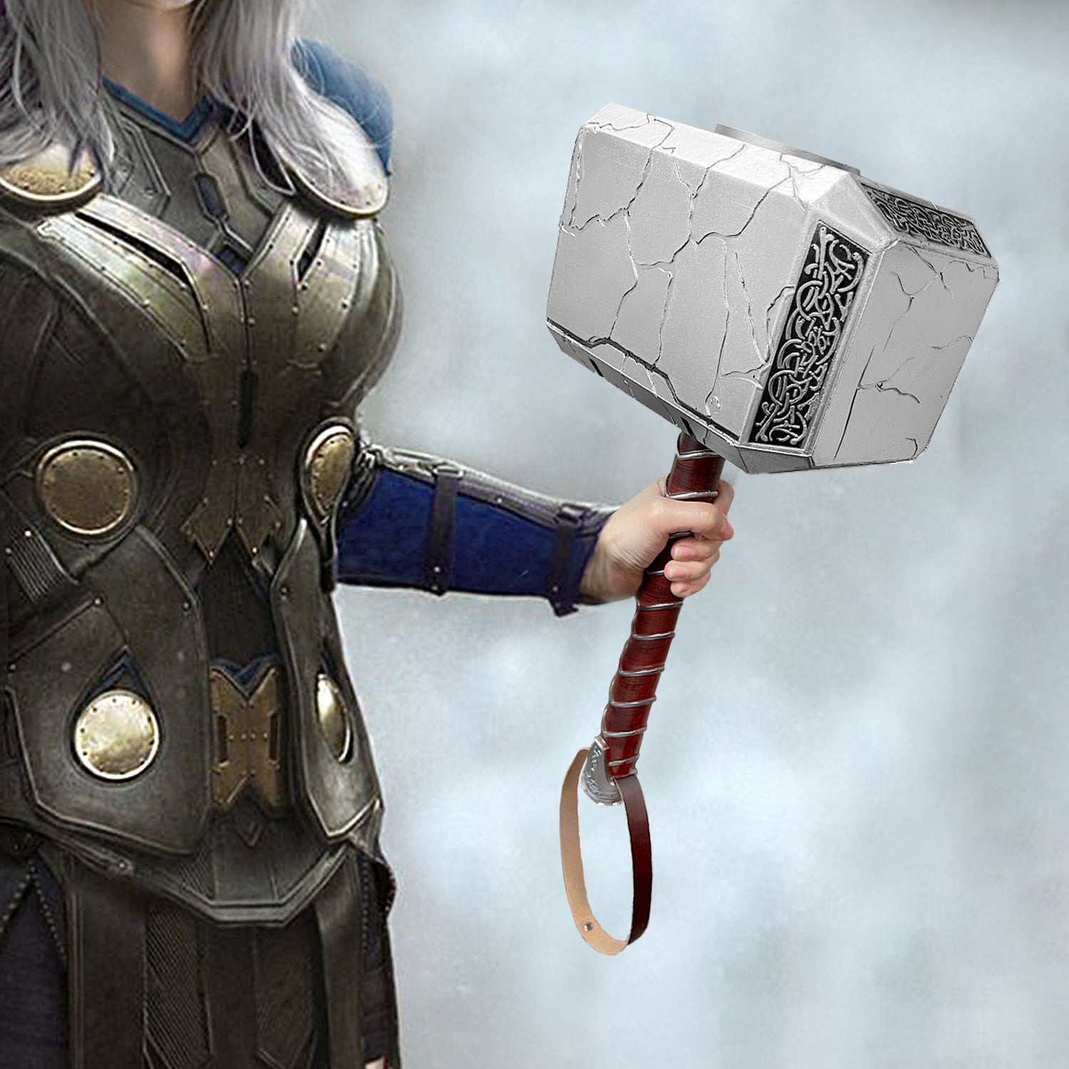 Guild Arms Thunder Foam Hammer Cosplay with detailed design for themed costumes and events