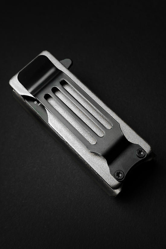 Guild Arms Lighter Case EDC spring assist knife in compact metal lighter style with pocket clip for everyday carry
