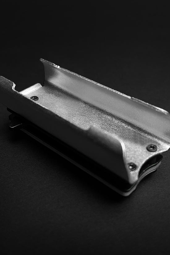 Guild Arms Lighter Case EDC spring assist knife in stainless steel compact pocket carry with pocket clip