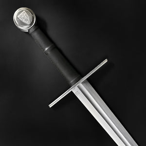 Valebrand medieval sword for sale with a sleek blade and detailed hilt design from Knight Collections