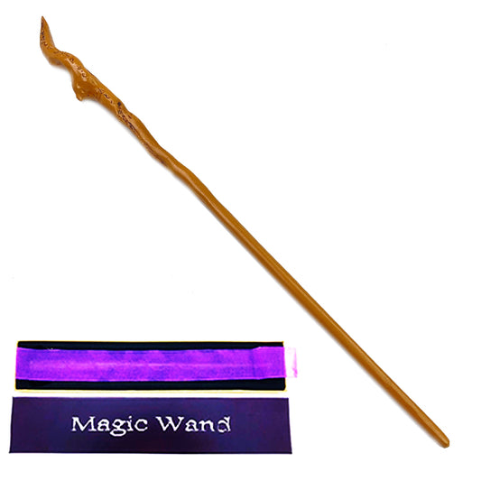 Guild Arms wizard magic wand gift with a twisted wooden design and purple branded packaging