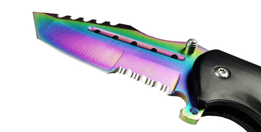 Falcon 8" Overall Rainbow Coating Metal Knife