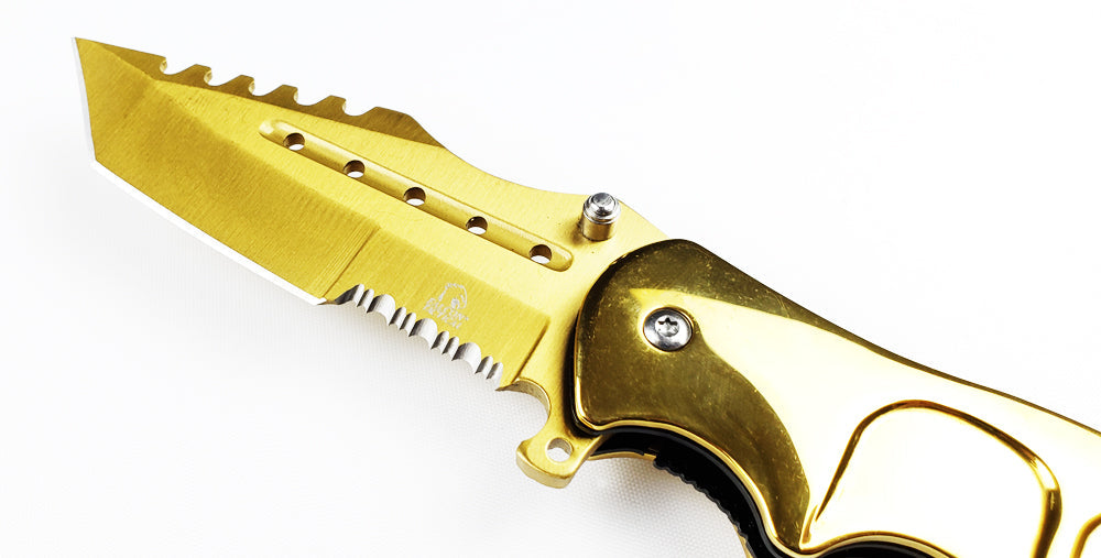 Falcon 8" Overall Gold Coating Metal Knife