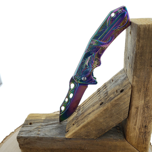 Falcon Rainbow Blade Spring Assisted Knife