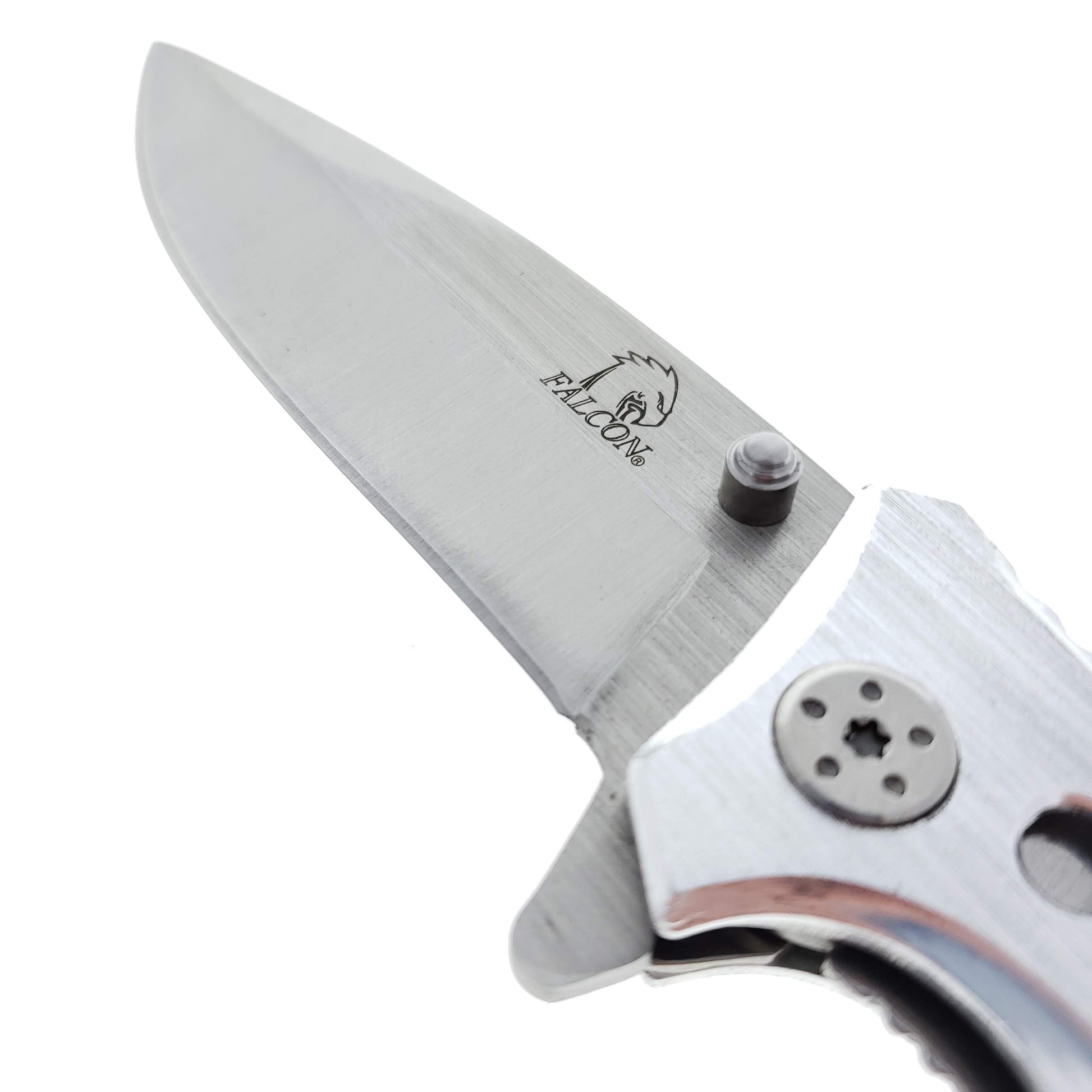 Falcon 8" Overall Spring Assisted Knife w/ Belt Clip Gray