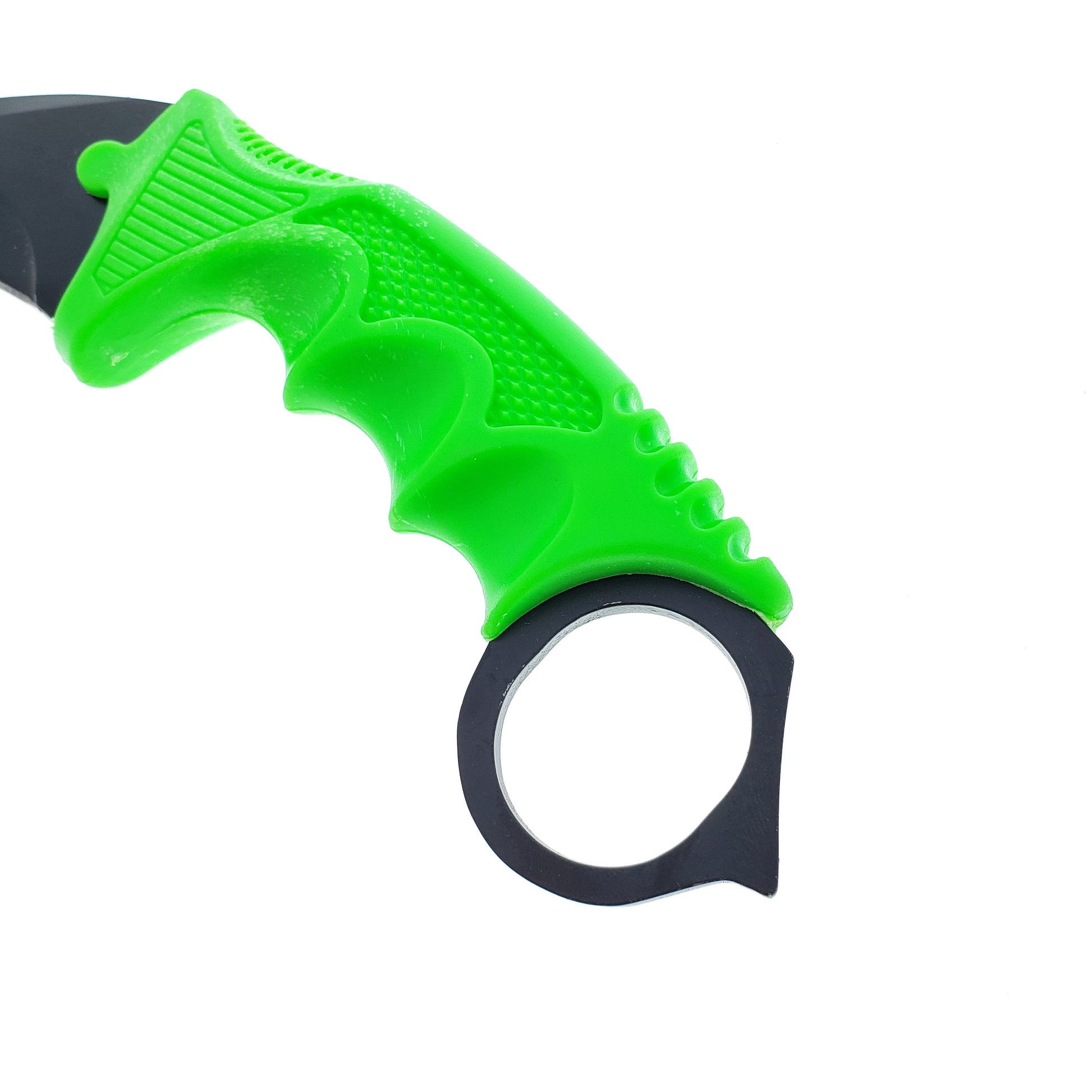 Falcon 7 1/2"Black & Green Handle Necklace Knife (Karambit)