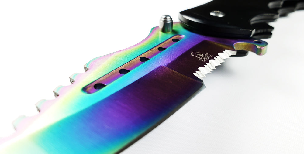 Falcon 8" Overall Rainbow Coating Metal Knife