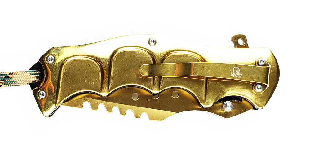 Falcon 8" Overall Gold Coating Metal Knife