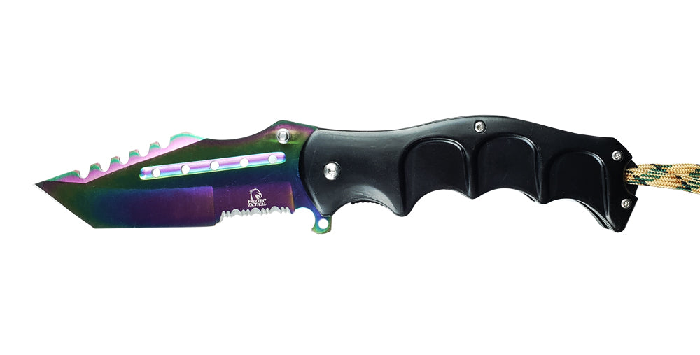 Falcon 8" Overall Rainbow Coating Metal Knife