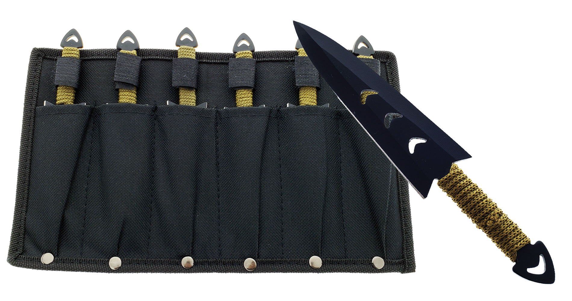 Falcon 6 PC 6" Overall Arrow Head Throwing Knife Set