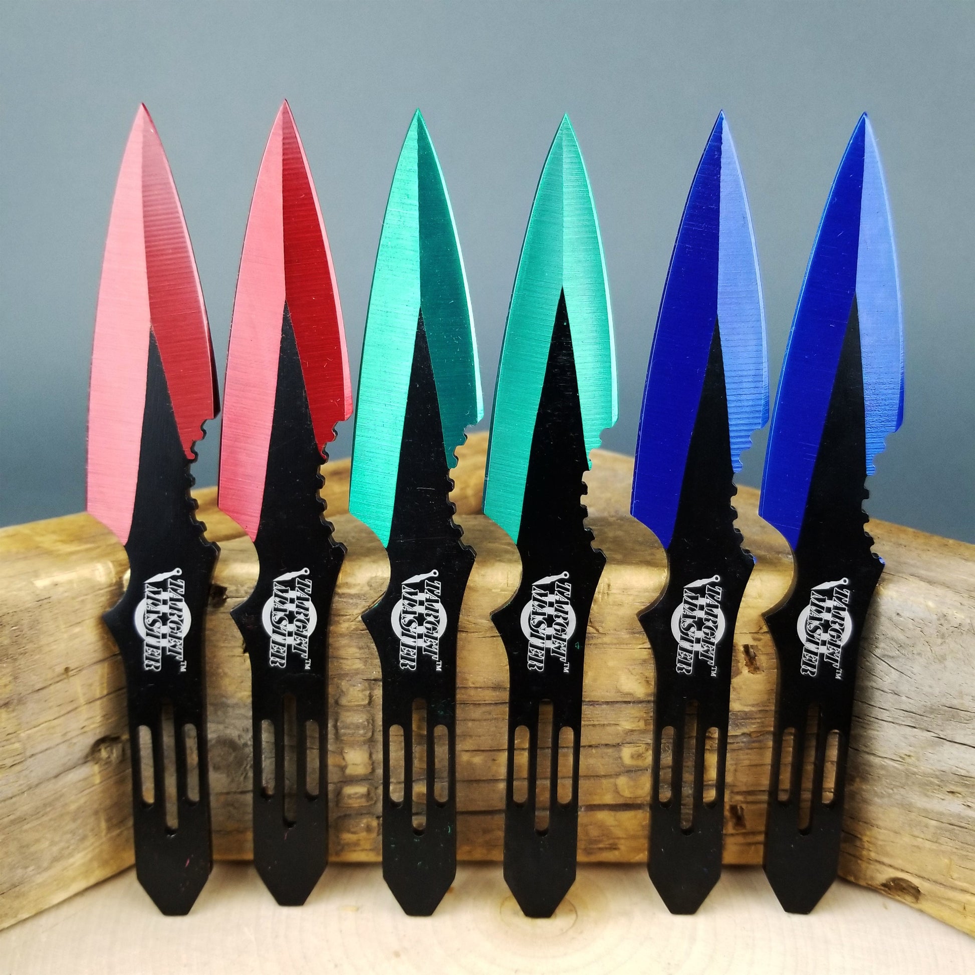 Target Master 5.5" Overall 6 PC Multi Color Throwing knife Set