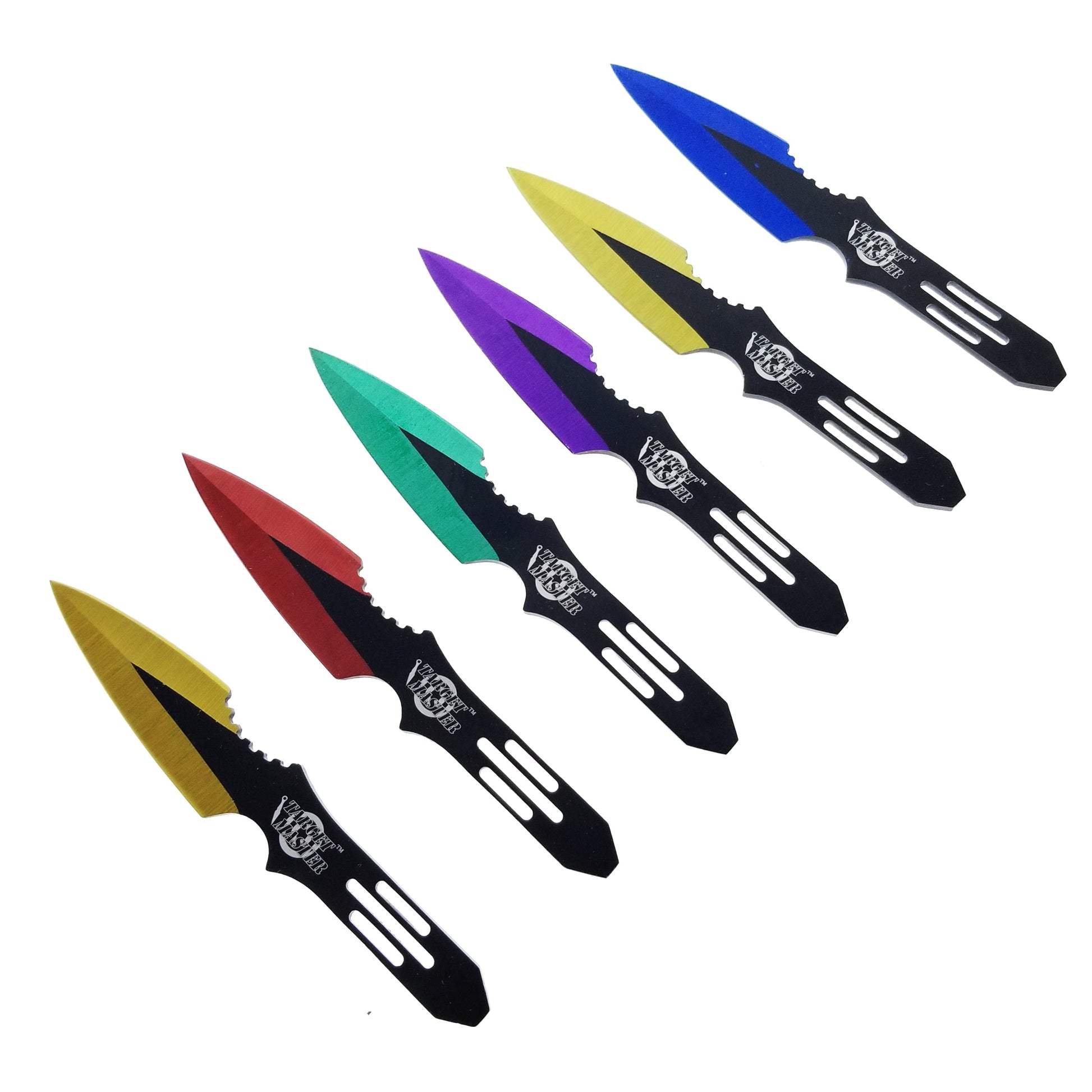 Target Master 5.5" Overall 6 PC Multi Color Throwing knife Set