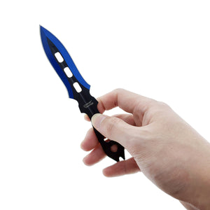 Target Master 3 PC Blue Throwing Knife Set w/ Sheath