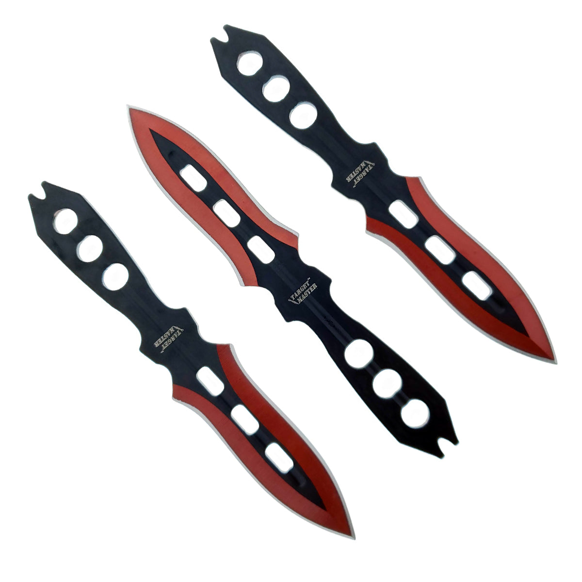 Target Master 3 PC Red Throwing Knife Set w/ Sheath