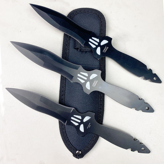 Target Master 8" Black 3 Pcs Throwing knife Set