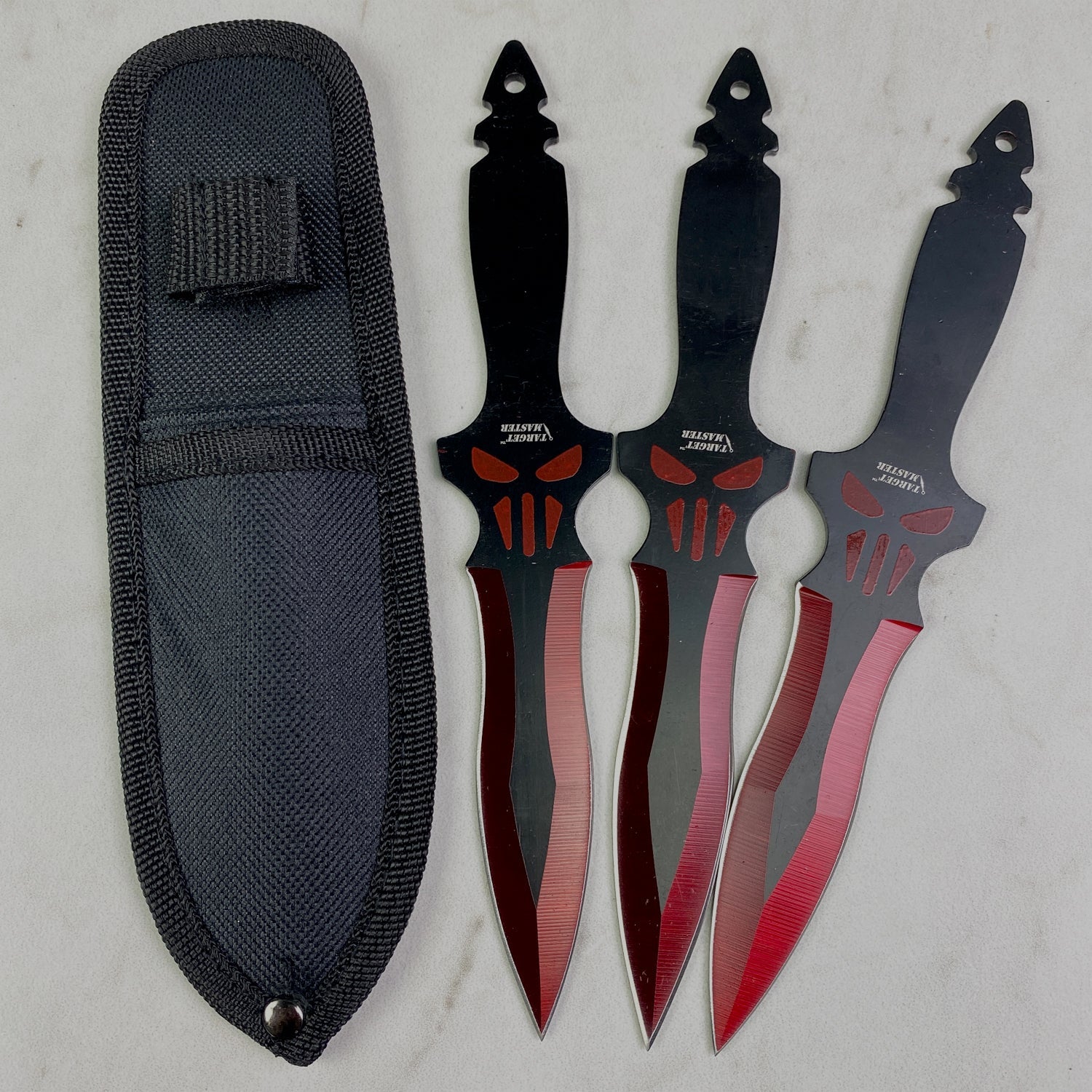 Target Master 8" Red 3 Pcs Throwing knife Set