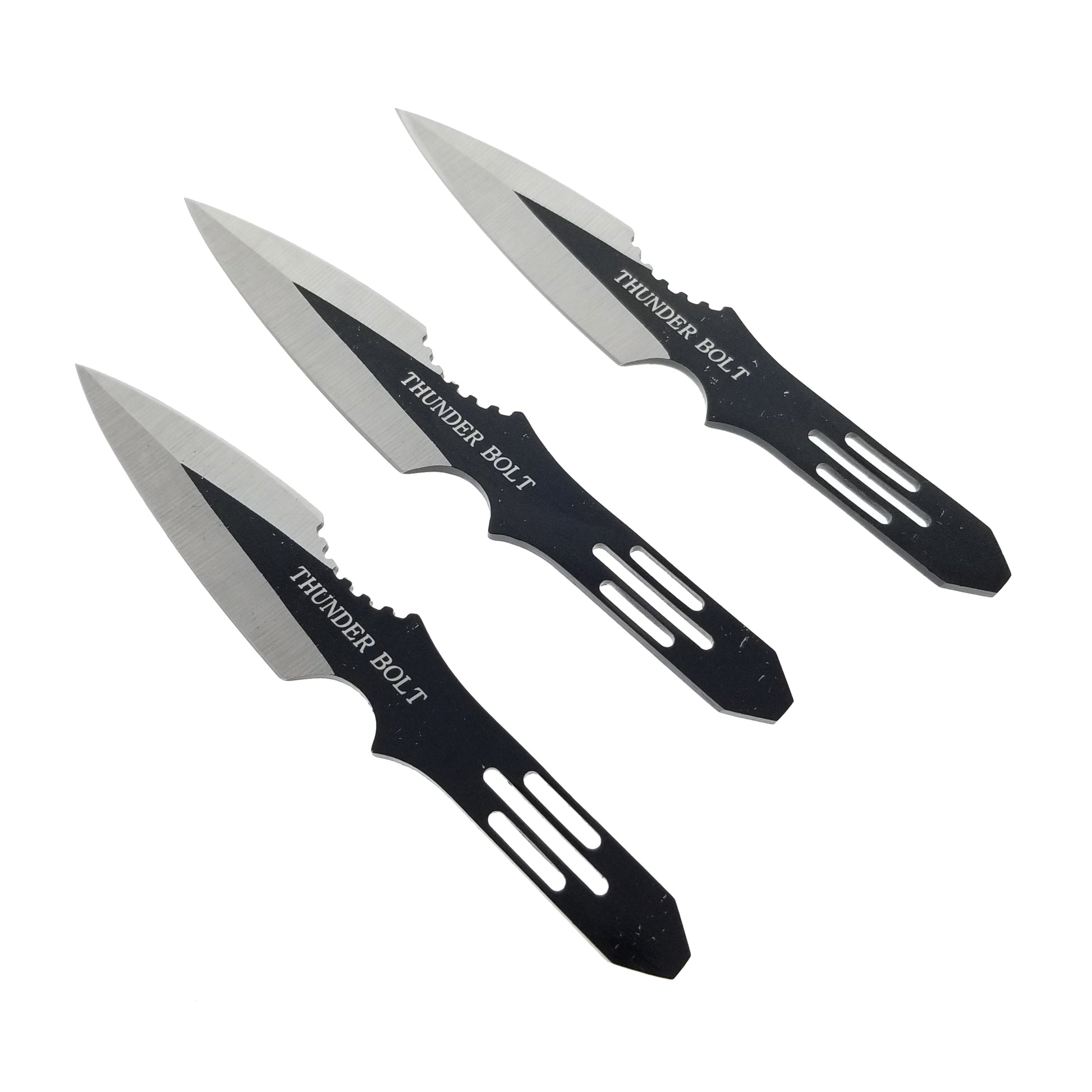 5.5", 3 Pcs Throwing Knives Black Set