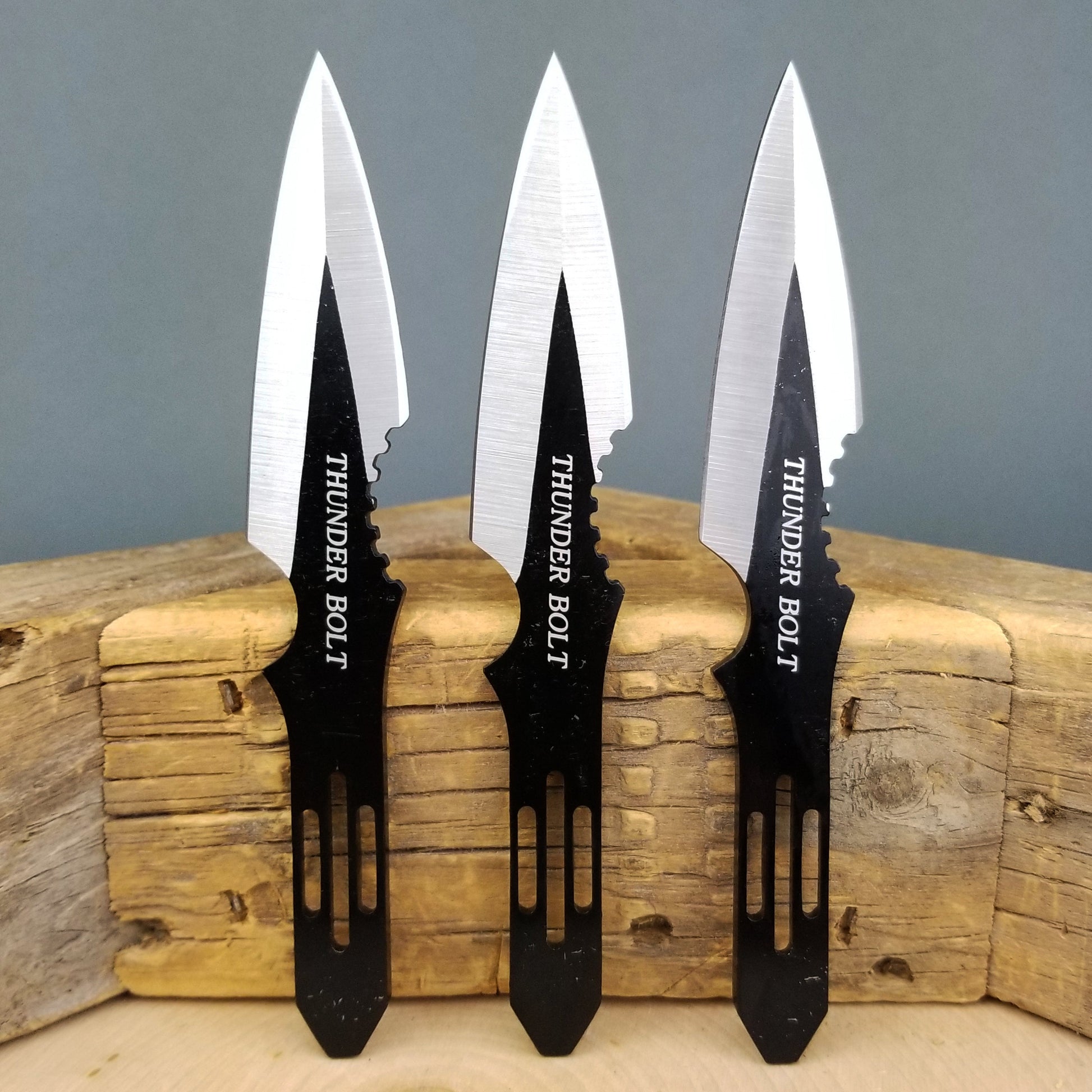 5.5", 3 Pcs Throwing Knives Black Set