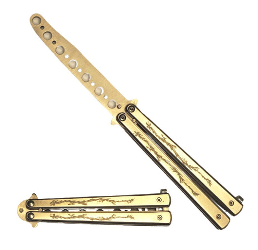 8 1/2" Gold Butterfly Training Knife