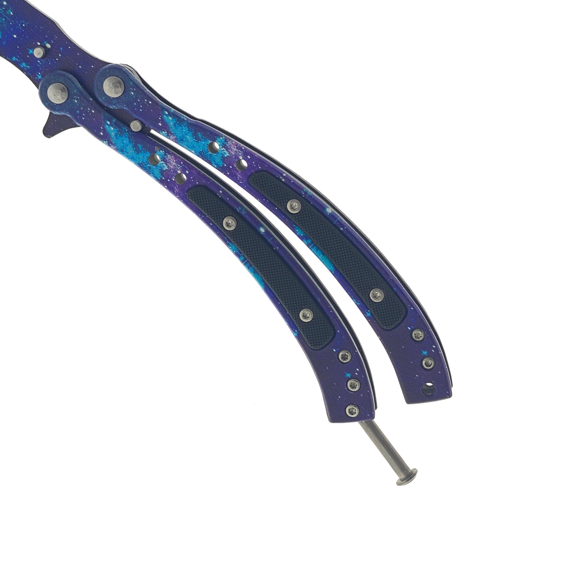 9 1/4" overall, Galaxy Pattern Blade Practice Butterfly Knife