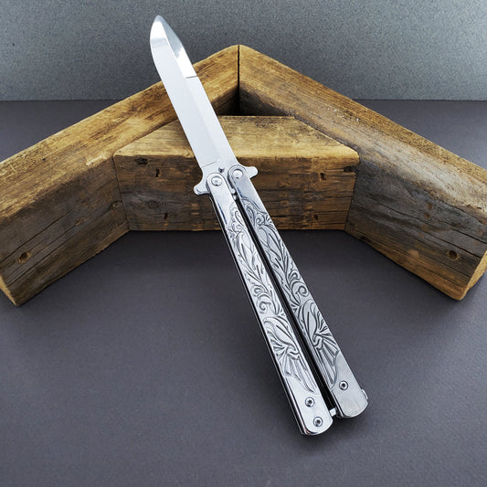 9 1/2" Chrome Butterfly Training Knife