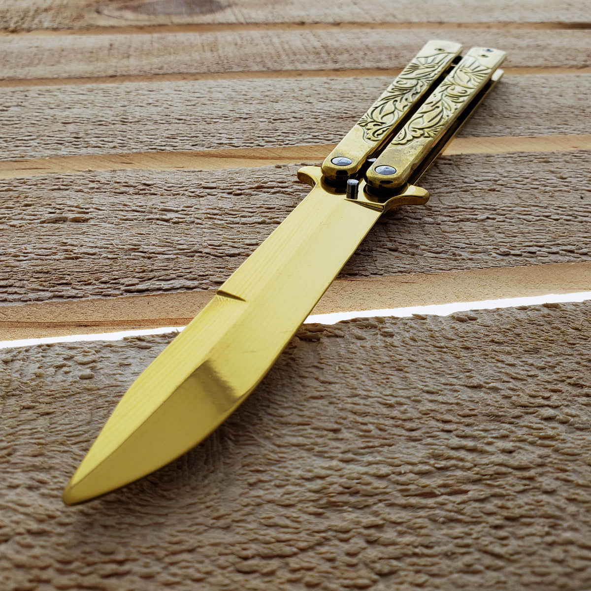 9 1/2" Gold Butterfly Training Knife