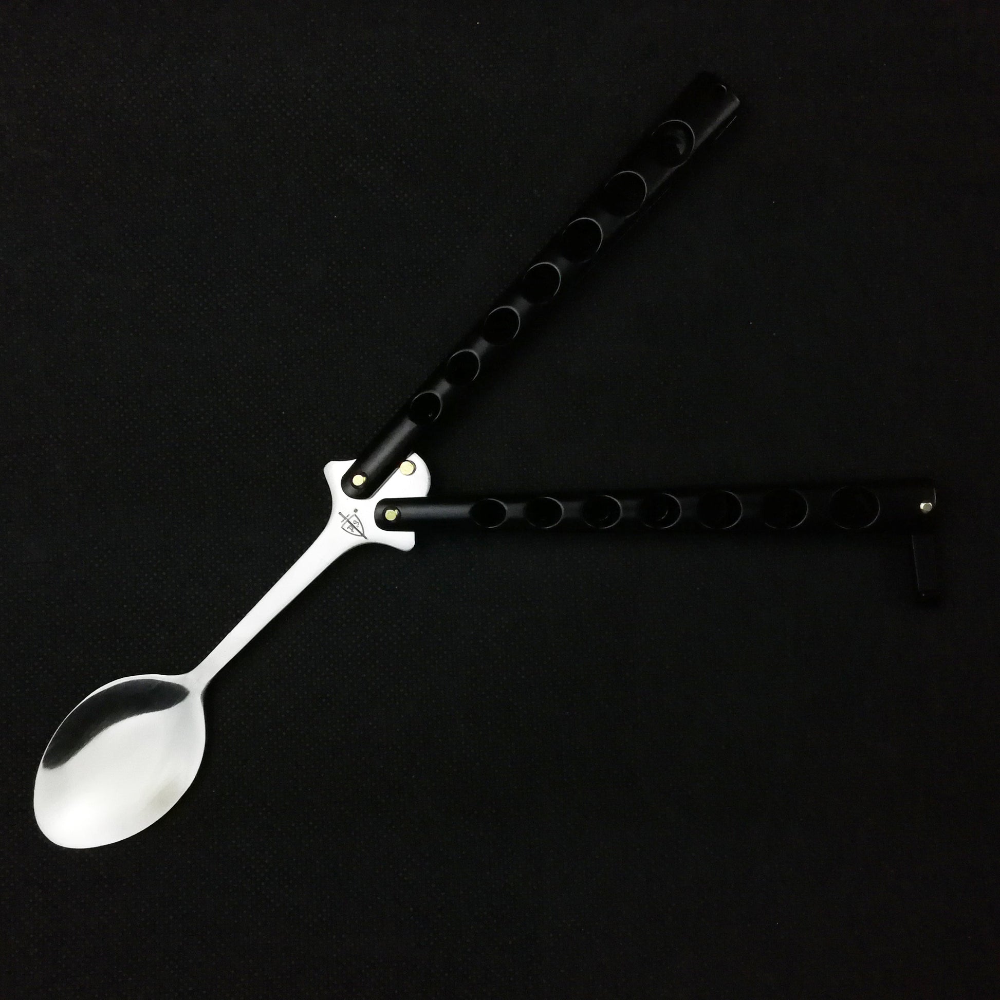 8 1/2" Black Butterfly Spoon