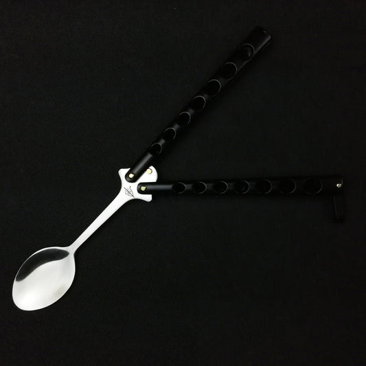 8 1/2" Black Butterfly Spoon