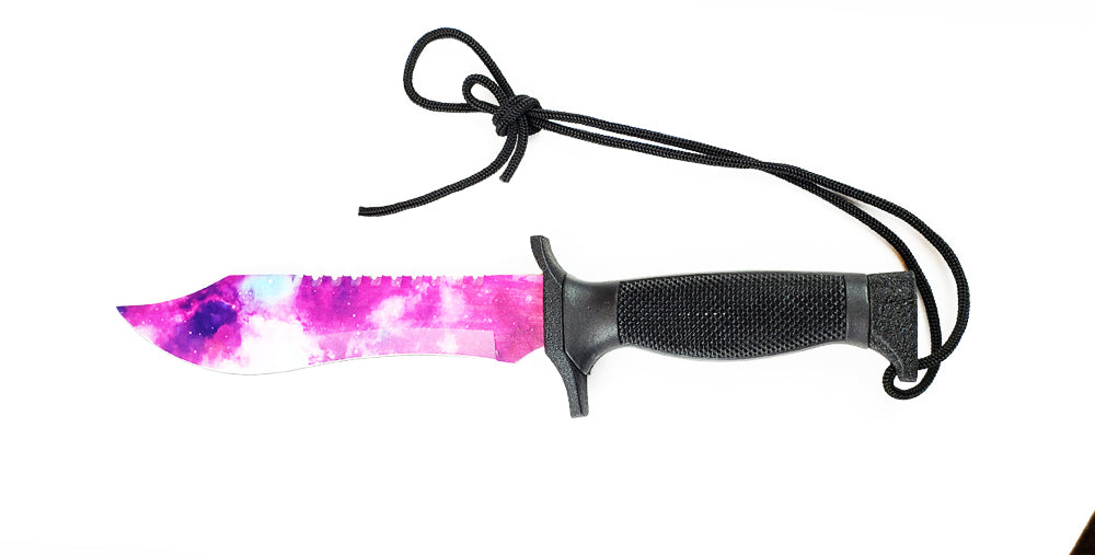 12" Tactical Knife With Galaxy Purple Blade